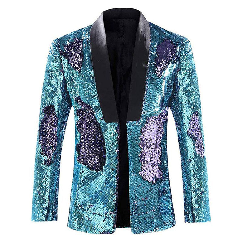 Blue Sequin Tuxedo