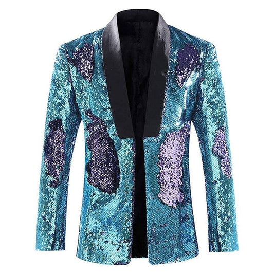 Blue Sequin Tuxedo
