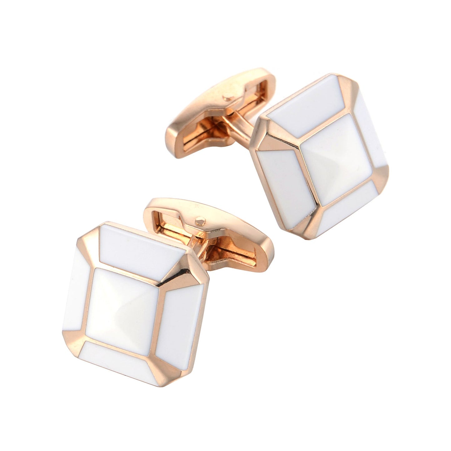 Rose Gold Inlaid Cufflinks - www.tuxedoaction.com