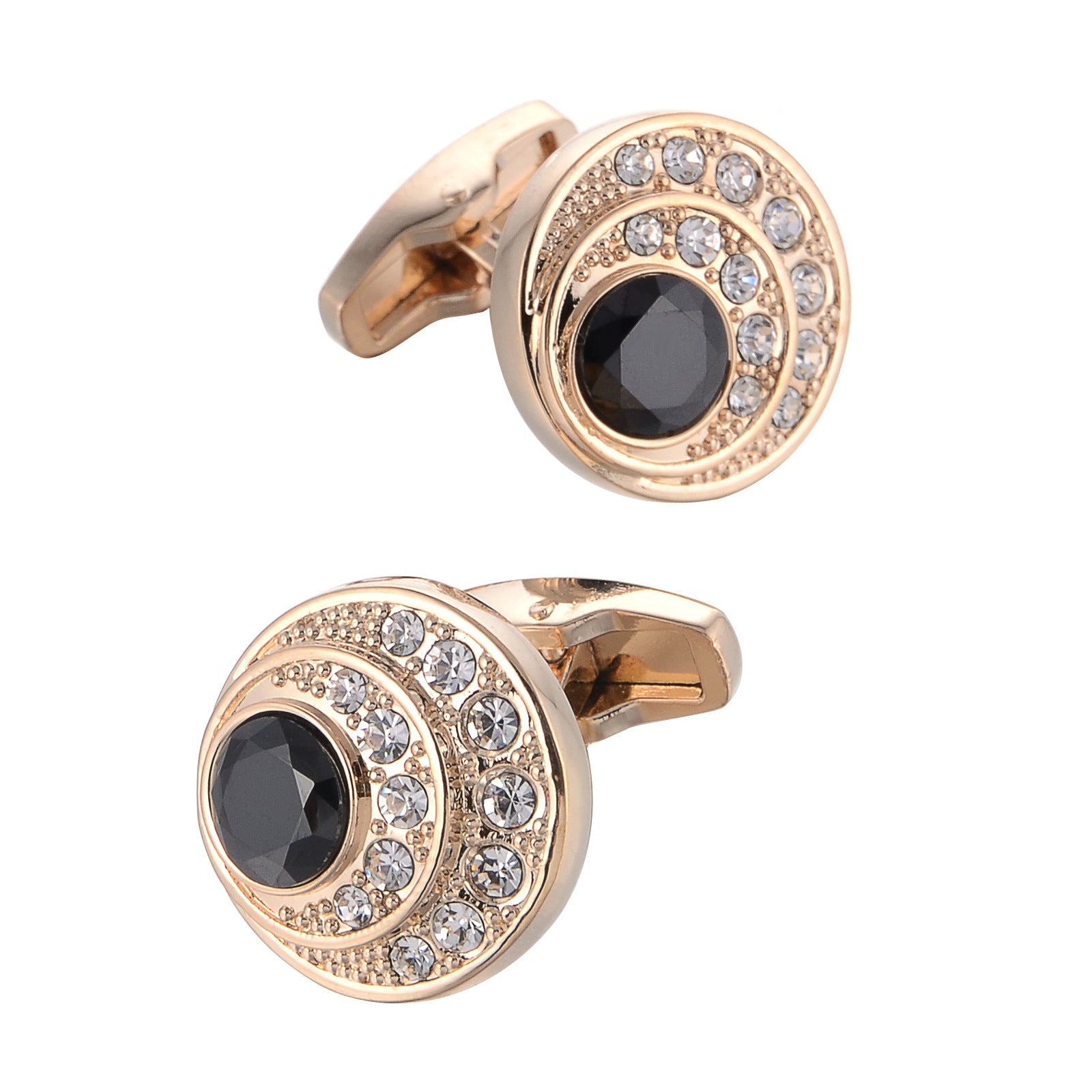 Angel Eyes Rose Gold Cufflinks - www.tuxedoaction.com