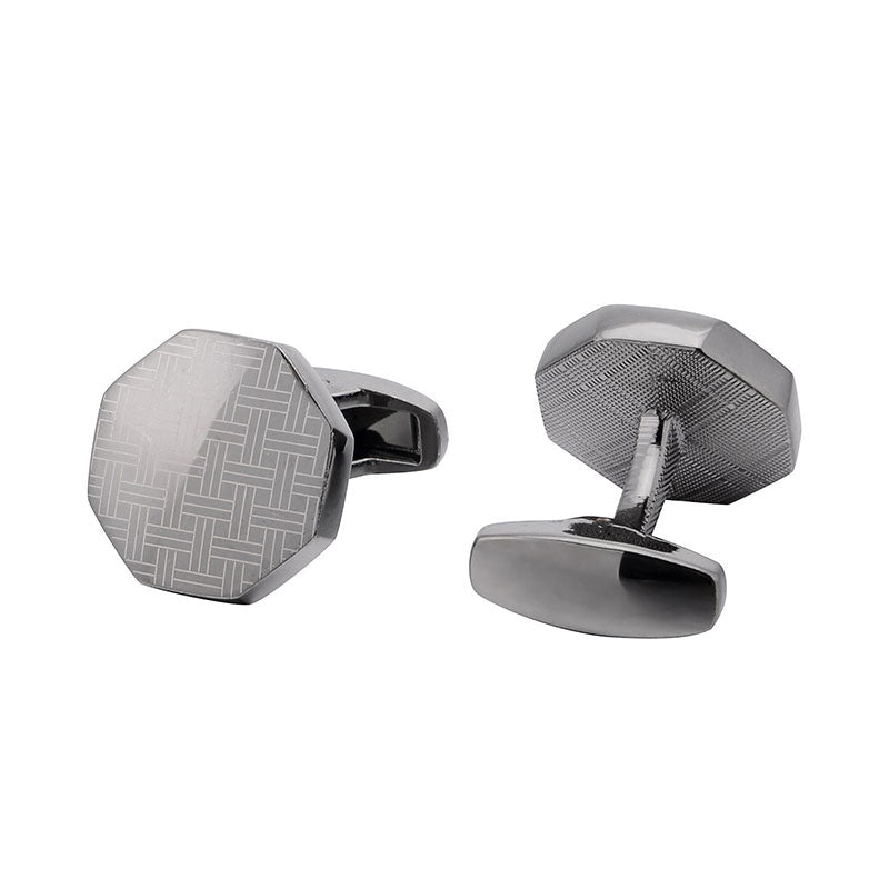 Laser Pattern Men's Business Cufflinks - www.tuxedoaction.com