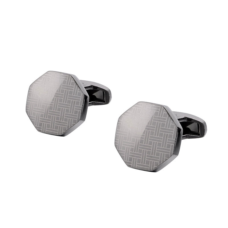 Laser Pattern Men's Business Cufflinks - www.tuxedoaction.com