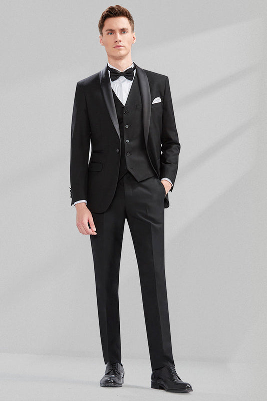 Black Groomsmen Suits