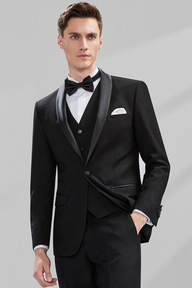 Black Groomsmen Suits - 1