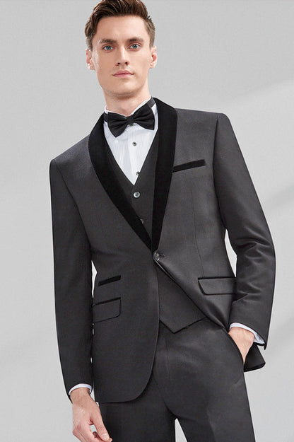 dark grey tuxedo