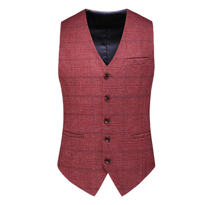 burgundy suit vest