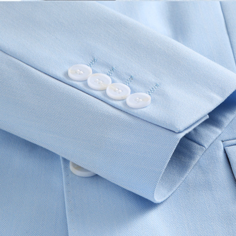 light blue suit men details - 3