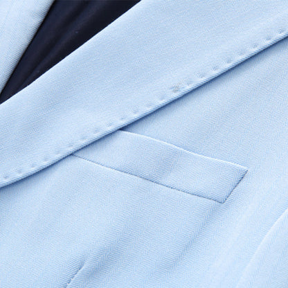 light blue suit men details