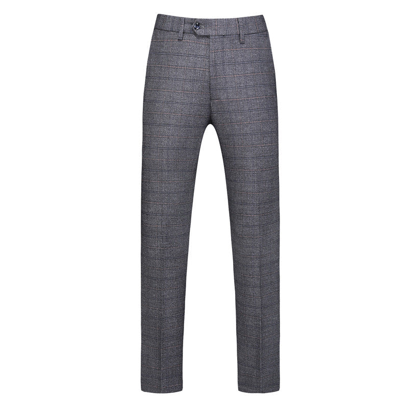 Square Grid grey tuxedo pant