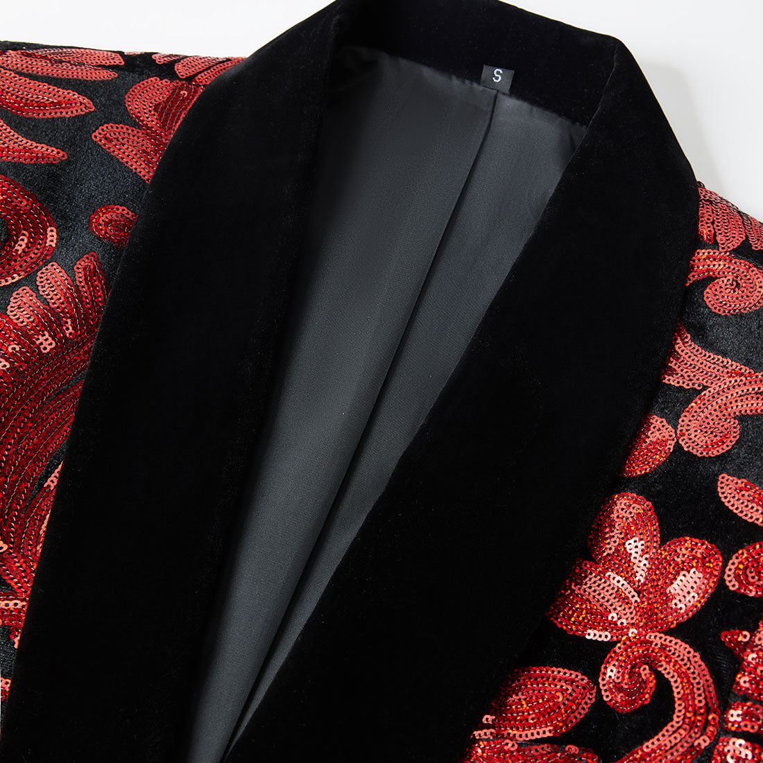 red tuxedo details
