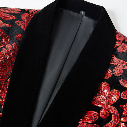 red tuxedo details