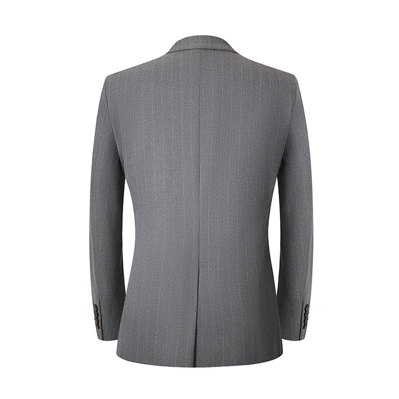 men grey suits back