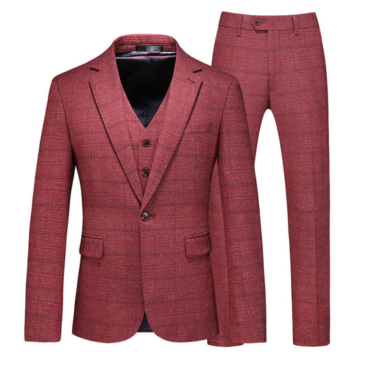 burgundy suit