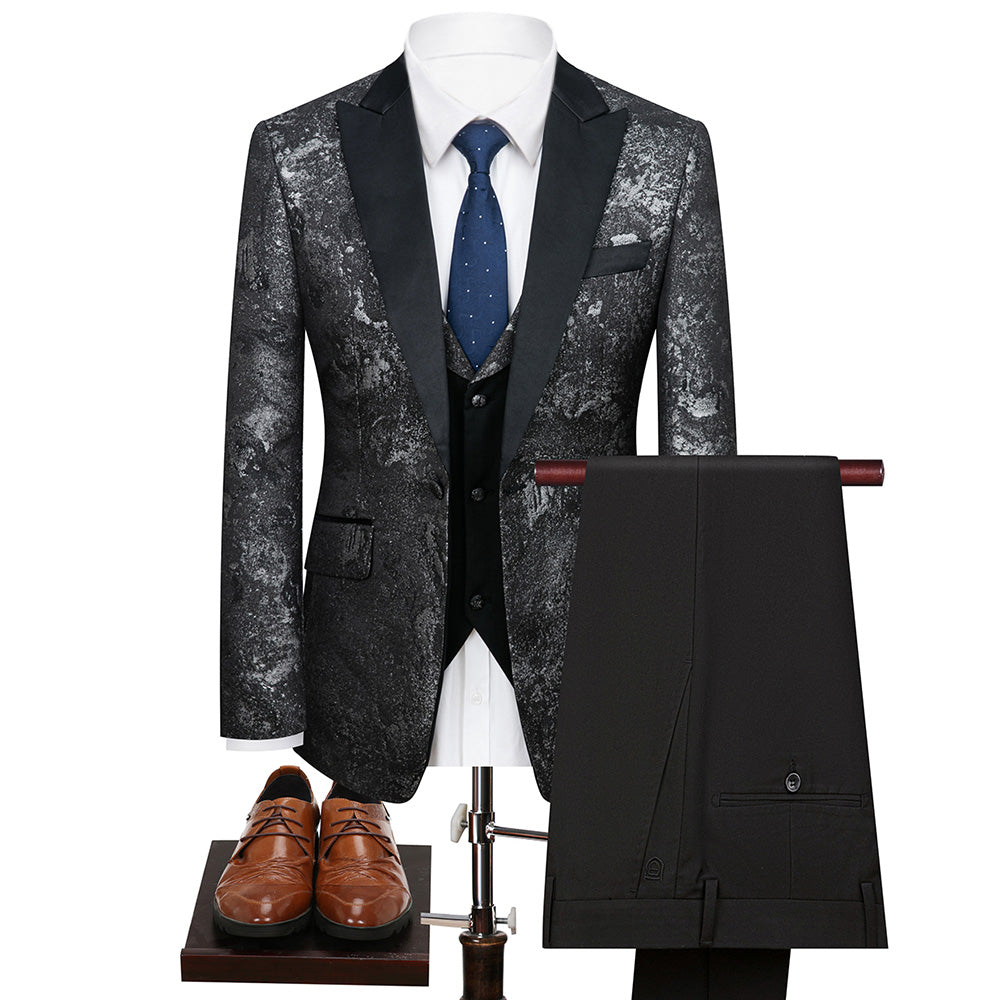 silver galaxy black suit