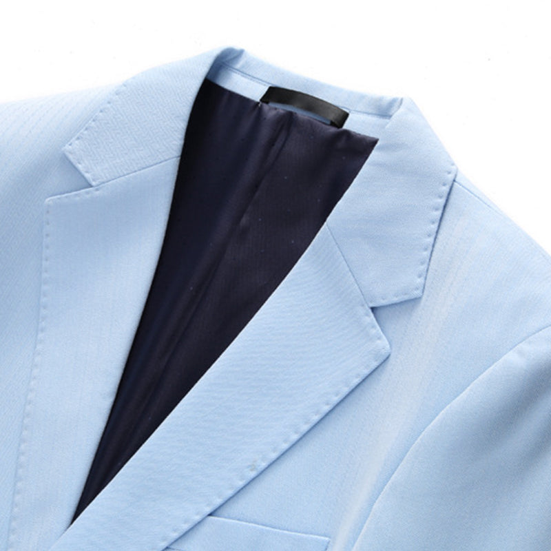 light blue suit men details - 4