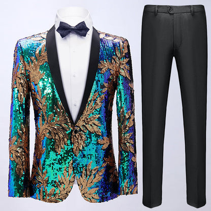 teal green tuxedo