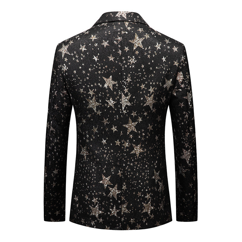 Starry Black Tuxedo Jacket back