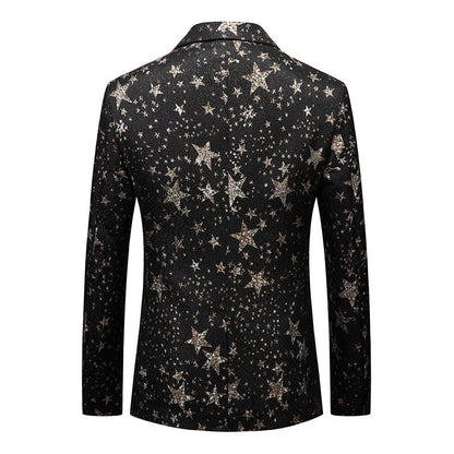 Starry Black Tuxedo Jacket back