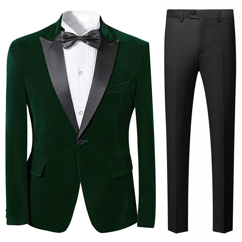 mens green velvet blazer