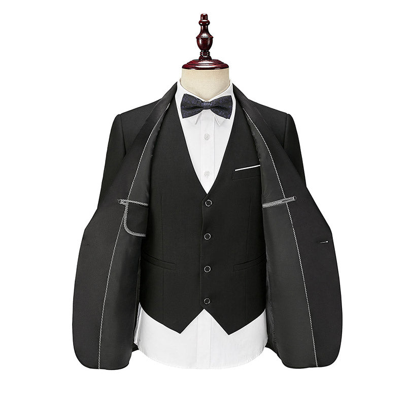 Black Groomsmen Suits - details